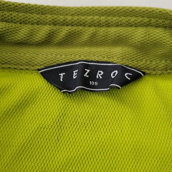 TezRoc 100 Chatreuse Green Qtr Zip Trail Running Athletic Tee Pullover Size XL - Picture 2 of 6